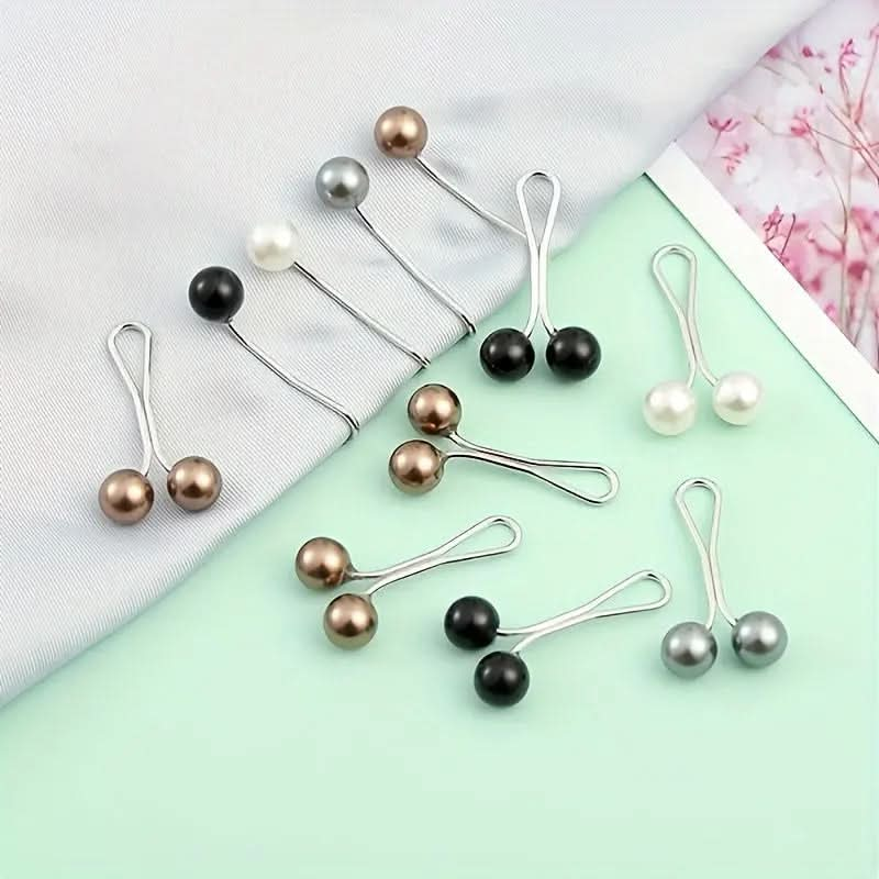 12pcs Lady Pearls Women Shawl Scarf Lady Scarves Hijab Clips - DONGMEI CHEN TEXTILES