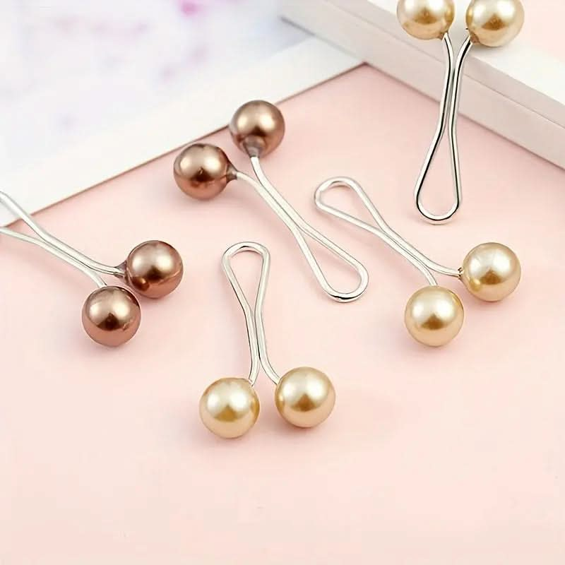 12pcs Lady Pearls Women Shawl Scarf Lady Scarves Hijab Clips - DONGMEI CHEN TEXTILES