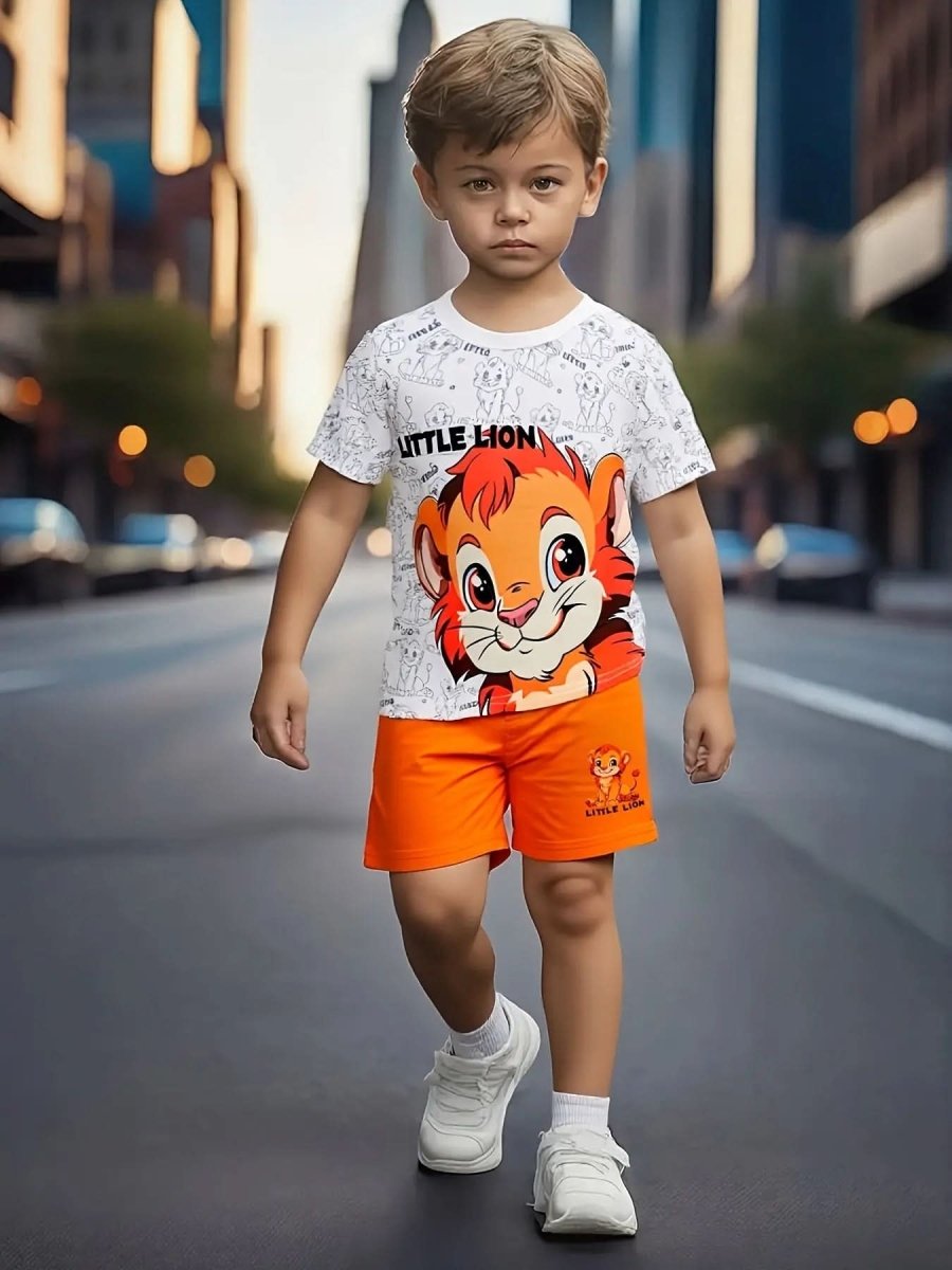 Adventure Ready, Boys T-Shirt and Shorts Set - Comfy Polyester Blend, Machine Washable - DONGMEI CHEN TEXTILES