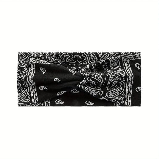 Boho Paisley Criss Cross Headband for Women - DONGMEI CHEN TEXTILES