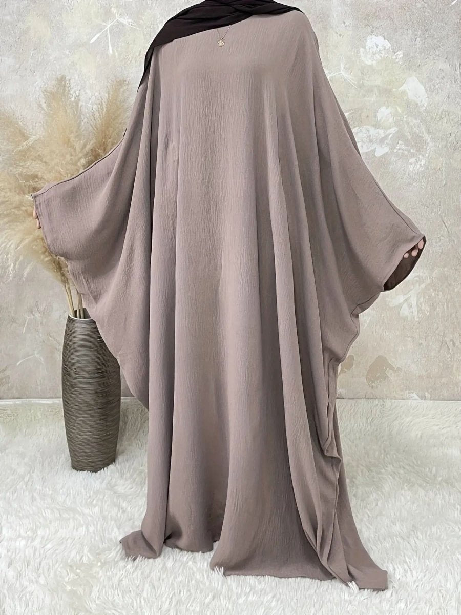 Ramadan Elegant Batwing Sleeve Maxi Dress - DONGMEI CHEN TEXTILES