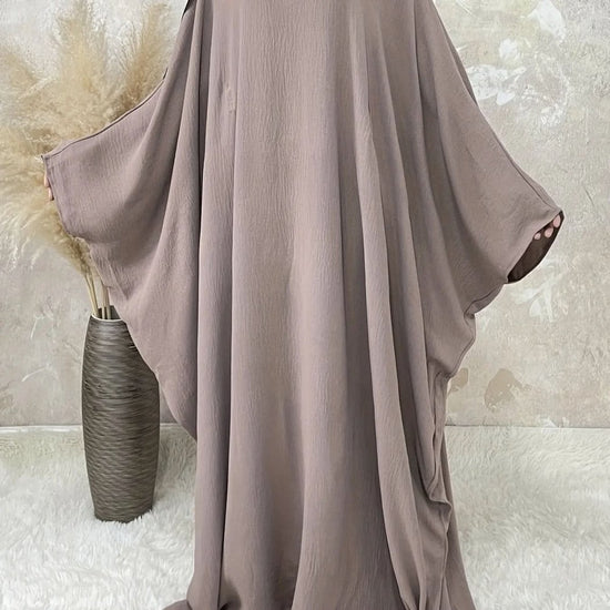 Ramadan Elegant Batwing Sleeve Maxi Dress - DONGMEI CHEN TEXTILES