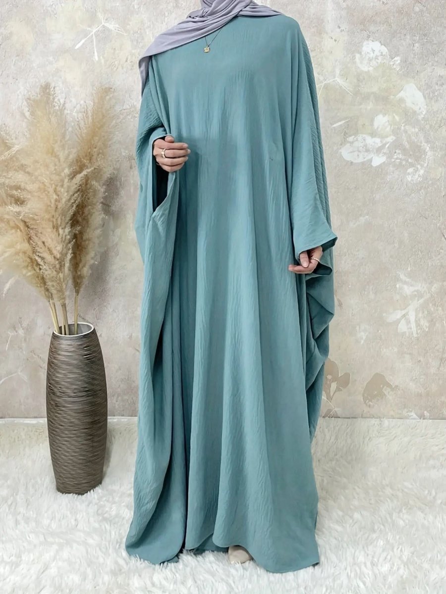 Ramadan Elegant Batwing Sleeve Maxi Dress - DONGMEI CHEN TEXTILES