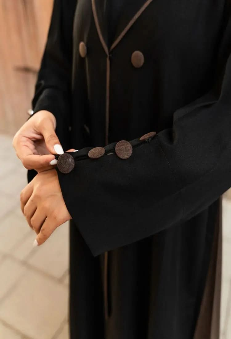 Ramadan kareem 2025 High - end custom messy fashion black abaya - DONGMEI CHEN TEXTILES