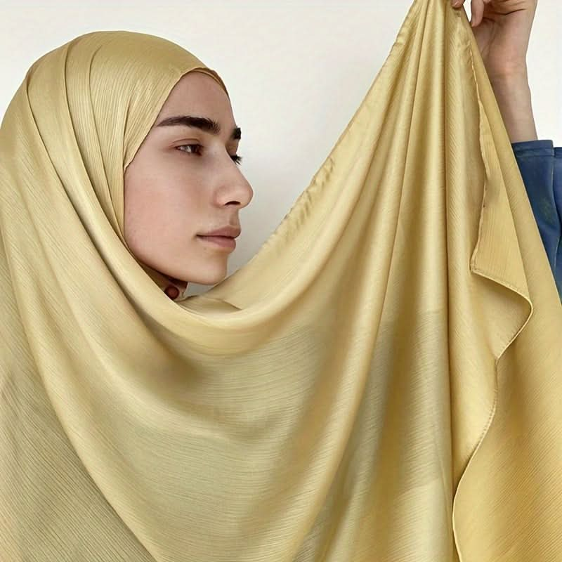 Women's Hijab, 100% Polyester, Breathable, Non - Stretch, Woven Fabric, Lightweight & Smooth - DONGMEI CHEN TEXTILES